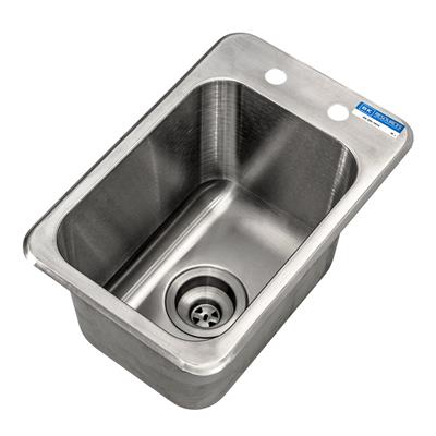 BK Resources BK-DIS-1014 One Compartment Stainless Steel Drop-In Sink 14Lx 10W x 10D Bowls
