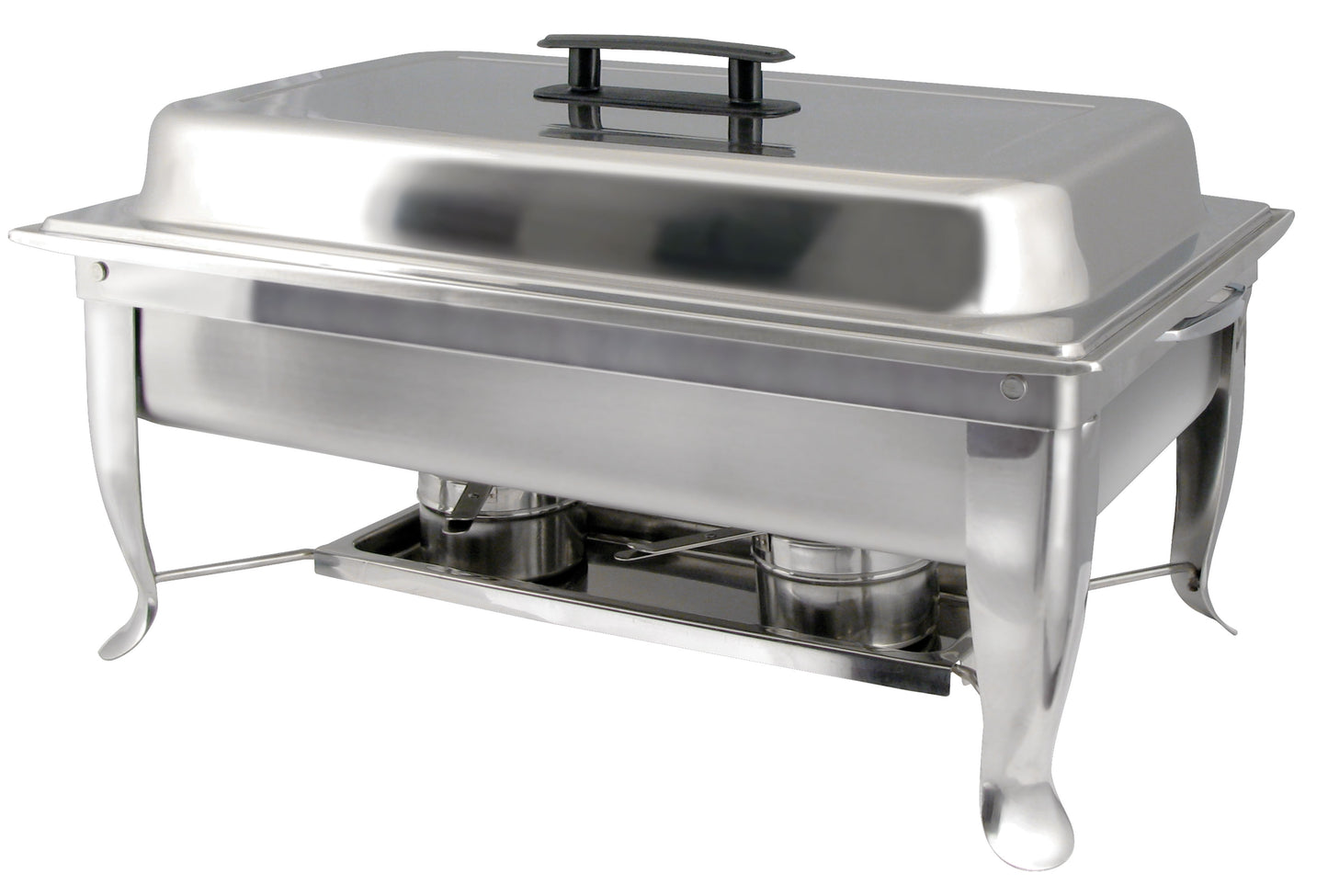 Winco C-1080 8 Qt. Full-size Stainless Steel Bellaire Chafer w/ Folding Frame
