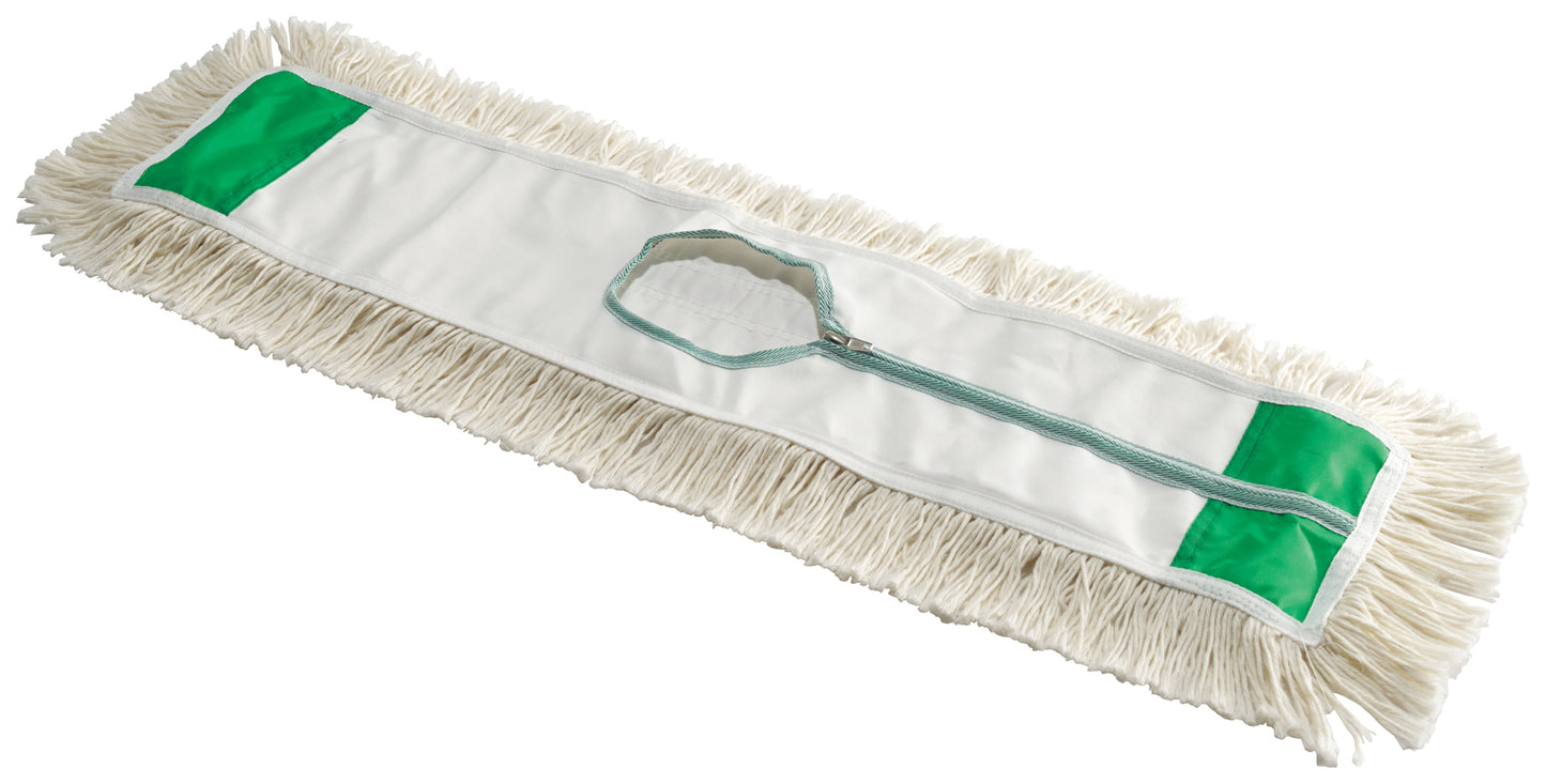 Winco DM-24H 24"x5" White Cotton Dust Mop Refill for DM-24