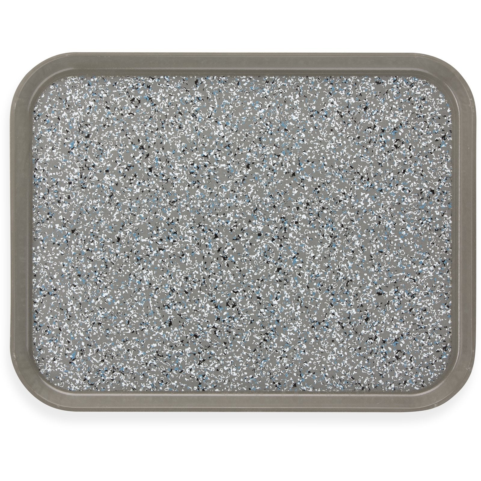 Carlisle DXSMC1418NSM23 14" x 18" Gray Fiberglass Glasteel Marble Non-Skid Tray