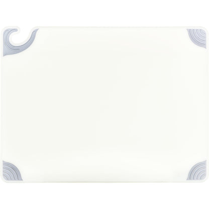 San Jamar CBG182412WH 18" x 24" x 0.5" White Saf-T-Grip Cutting Board