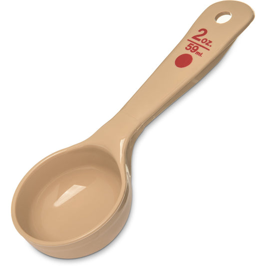 Carlisle 432406 2 oz Beige Polycarbonate Measure Miser Solid Short Handle