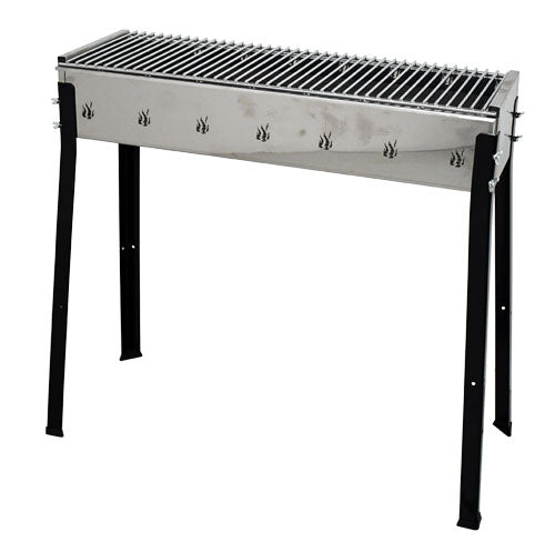 Omcan 47310 Stainless Steel Charcoal BBQ Grill with Stainless Steel Brazier
