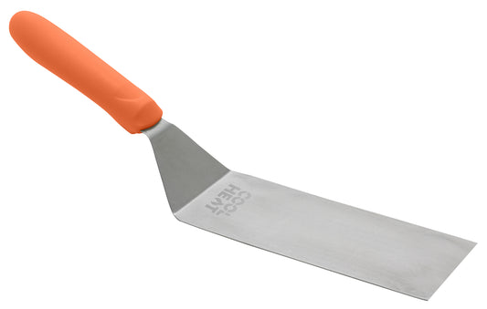 Winco TNH-64 Orange Nylon Handle High Heat Square Edge Turner, 6-1/4"x3" Blade