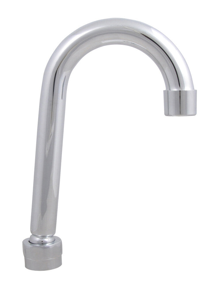 BK Resources BKF-HSPT-3G-G 3" Chrome-Plated Brass Optiflow Heavy Duty Gooseneck Spout, 2.2 GPM Flow Rate