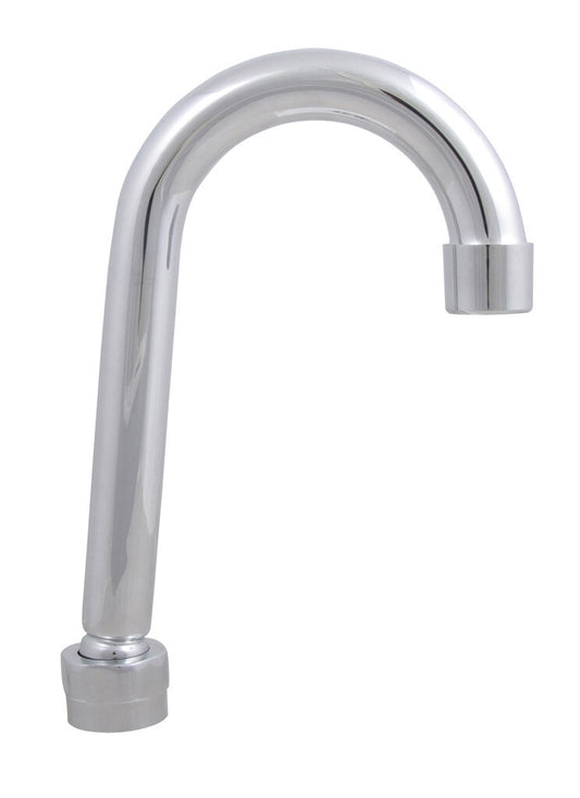 BK Resources BKF-HSPT-3G-G 3" Chrome-Plated Brass Optiflow Heavy Duty Gooseneck Spout, 2.2 GPM Flow Rate