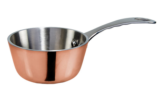 Winco DCSC-3C 5 oz. 3" Copper-Plated Mini Saucier
