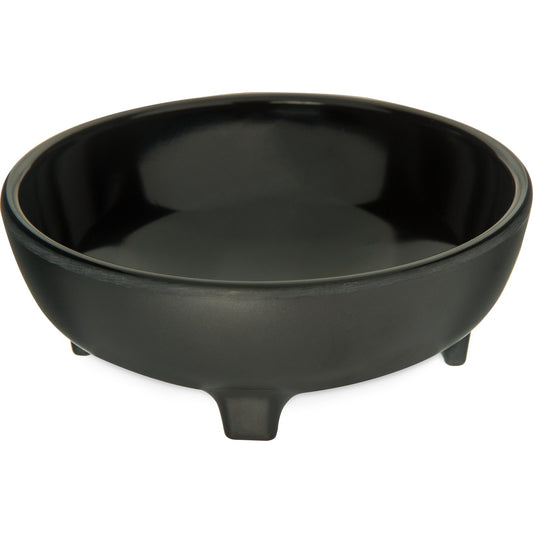 Carlisle 87803 8 oz Black Melamine Molcajete Bowl Ramekin