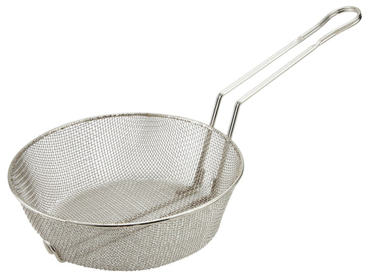 Winco MSB-12F 12" Nickel-Plated Fine Mesh Culinary Basket