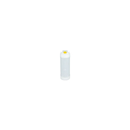 San Jamar 857316M 16 oz Natural EZ-KLEEN Sauce Bottle - Yellow Valve - Medium Viscosity - 12 pack