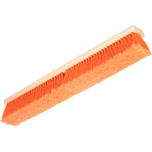 Carlisle 4501424 24" Hardwood Push Broom Head with Orange Flagged Bristle