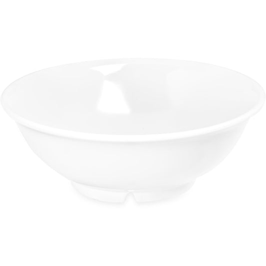 Carlisle 4373702 24 oz White Melamine Footed Serving Bowl