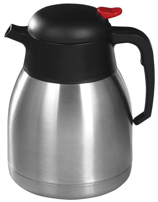 Winco CF-1.2 1.2L Stainless Steel Insulated Carafe, Push Button