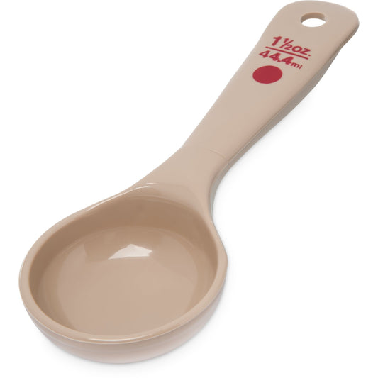 Carlisle 432206 1.5 oz Beige Polycarbonate Measure Miser Solid Short Handle