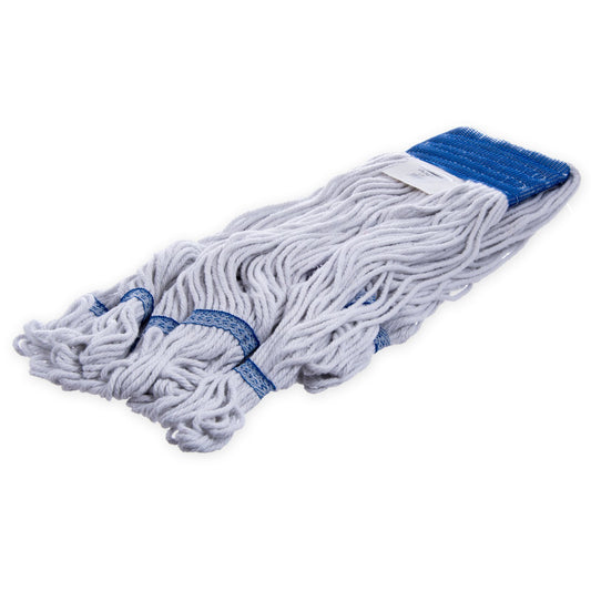 Carlisle 36943000 X-Large Synthetic/Cotton Blend Flo-Pac Blue Band Mop With Looped End