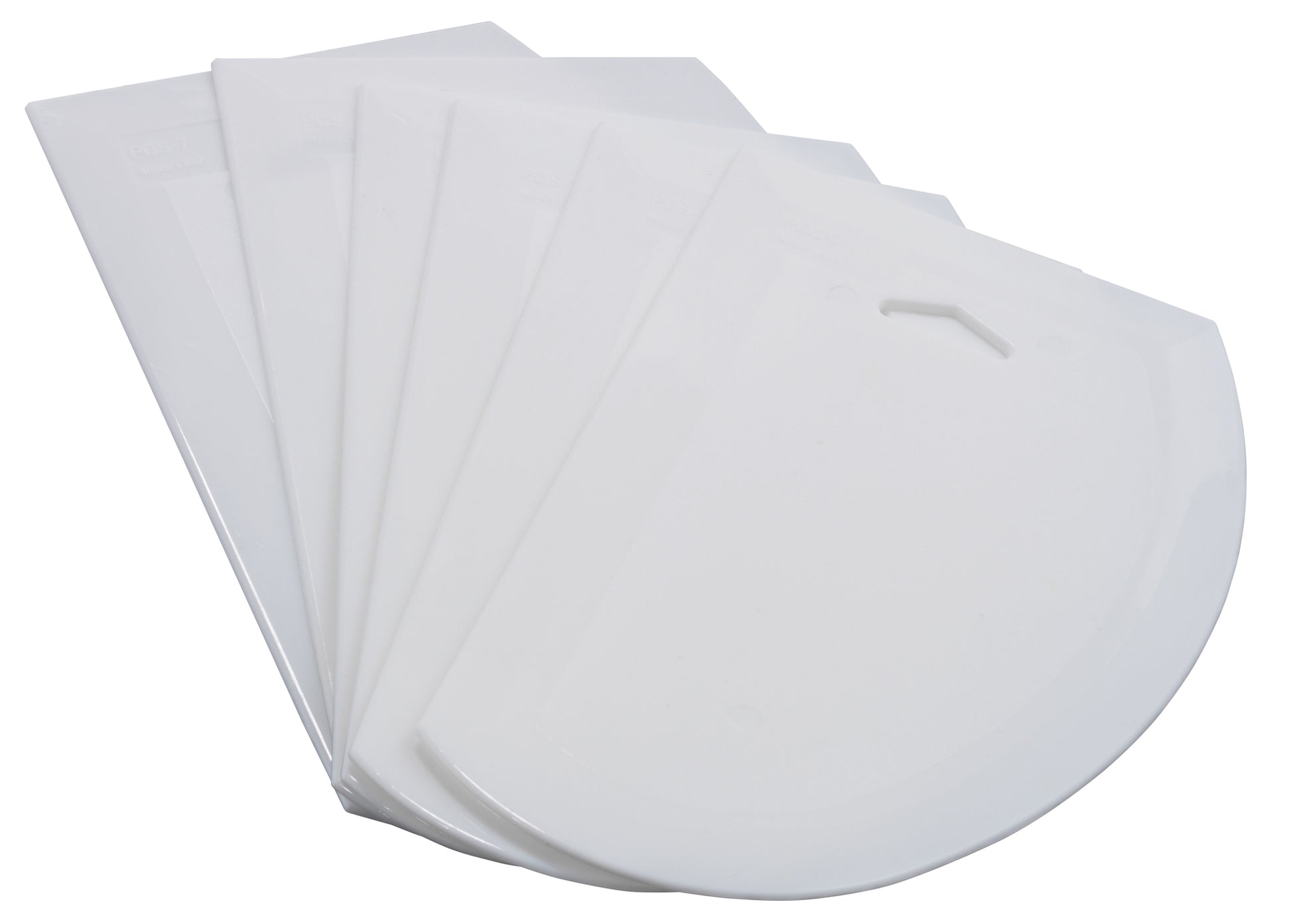 Winco PDS-7 7-1/2" x 4-3/4" Plastic Dough Scrapers (6pcs/pk)