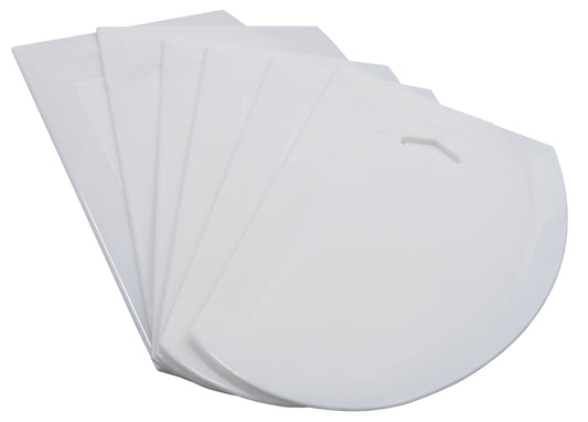 Winco PDS-7 7-1/2" x 4-3/4" Plastic Dough Scrapers (6pcs/pk)