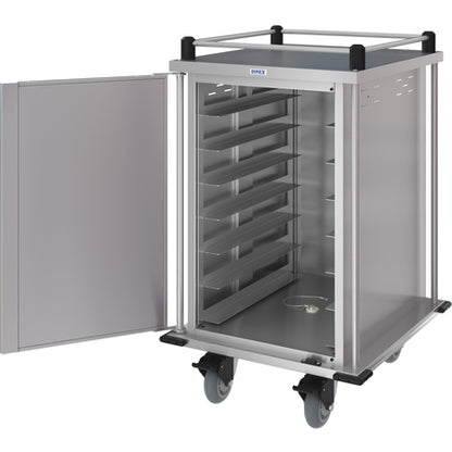 Dinex DXPTQTOPR42T1D 4 Sides Stainless Steel Dinex Top Rail for Totally Quiet Compact Carts