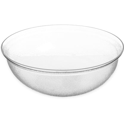 Carlisle SB7807 15 Qt Clear Round Acrylic Pebbled Bowl
