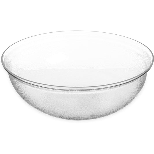 Carlisle SB7807 15 Qt Clear Round Acrylic Pebbled Bowl