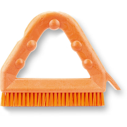 Carlisle 41323EC24 9" Orange Spart Color Coded Tile and Grout Brush