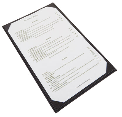 Winco LMS-811GY Gray Single View Menu Cover For 8-1/2 X 11" Inserts
