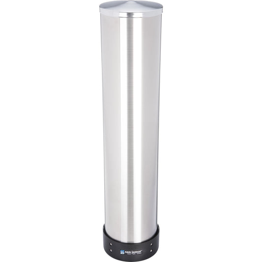 San Jamar C3500P Large Stainless Steel Pull-Type Cup Dispenser