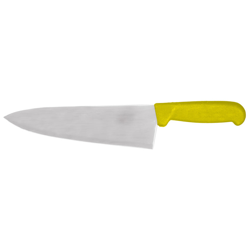 Omcan 12016 8-inch Medium Cook Knife with Yellow Polypropylene Handle