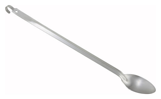 Winco BHKS-21 21" Stainless Steel Solid Basting Spoon w/ Hook