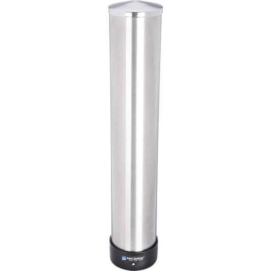 San Jamar C3400P Medium Stainless Steel Pull-Type Cup Dispenser