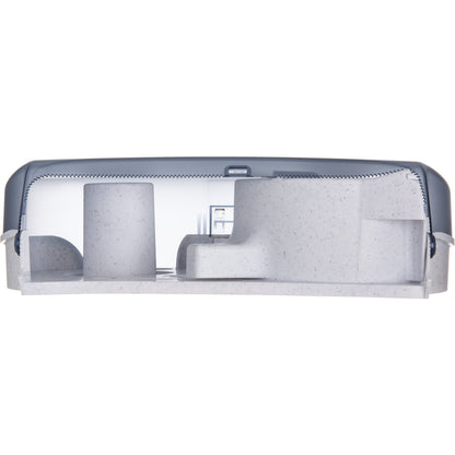 San Jamar R4000TBL 9" Arctic Blue High Impact Plastic Classic Twin Jumbo Bath Tissue Dispenser, 3.25" core