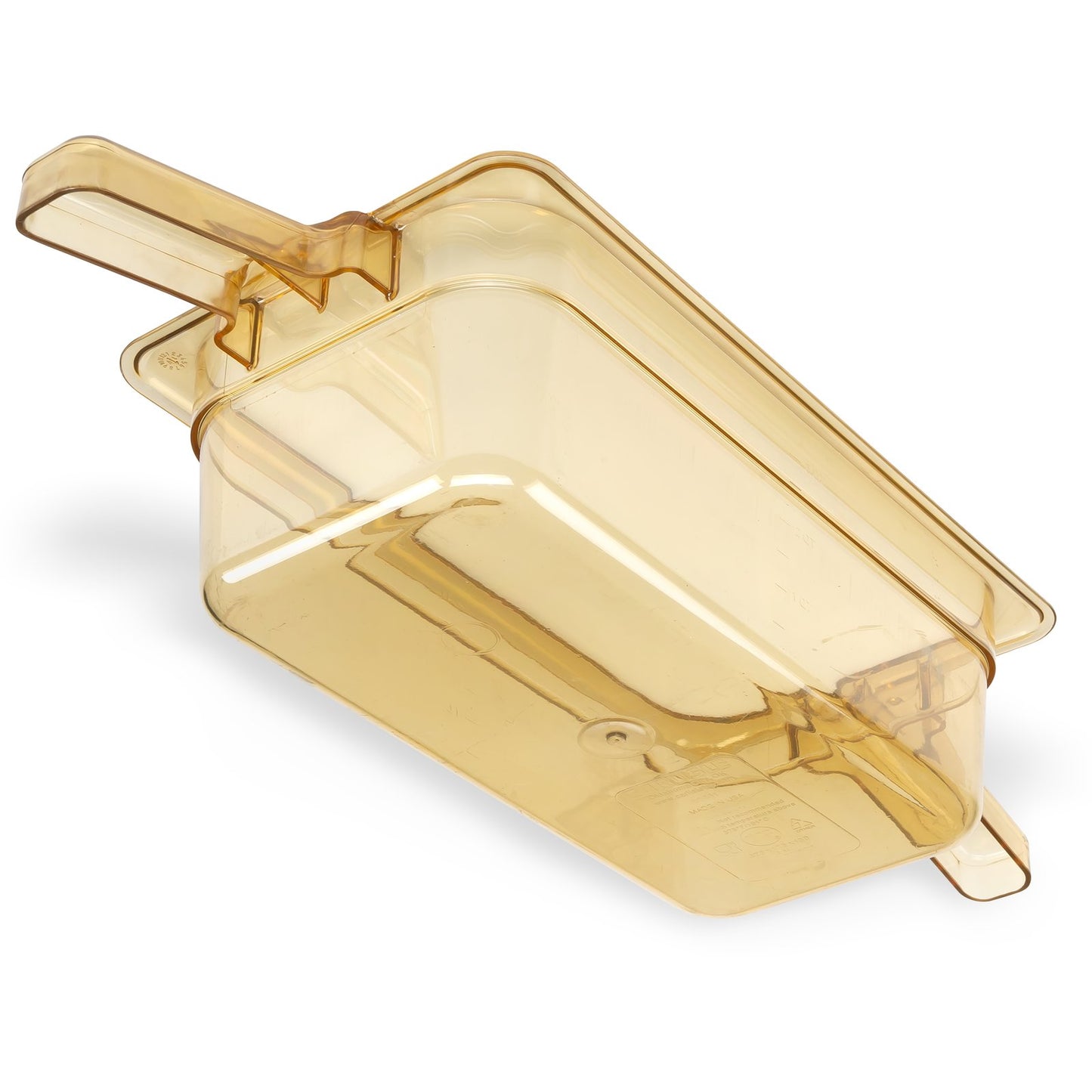Carlisle 30861HH13 1/3 Size Amber High Heat Plastic StorPlus Food Pan with Handles, 4" Deep