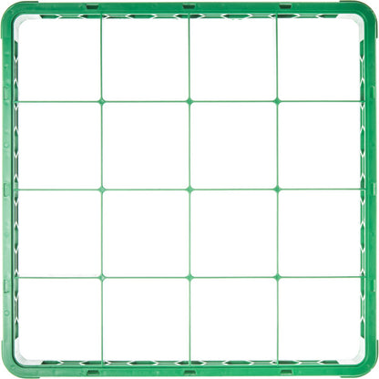 Carlisle RE16C09 Green 16-Compartment Polypropylene OptiClean Divided Glass Rack Extender 1.78"