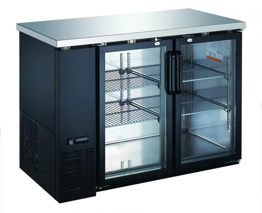 Omcan 59060 16 cu.ft. (446 Liters) 61" Glass Door Aurora Back Bar Cooler