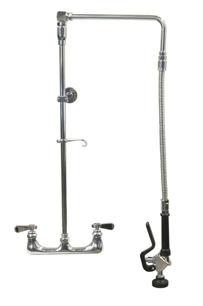 BK Resources BKF-SMSAPR-WB-G Optiflow Swing Arm Pre-Rinse Assembly, Splash Mount w/ 13" Swing Add-A-Faucet