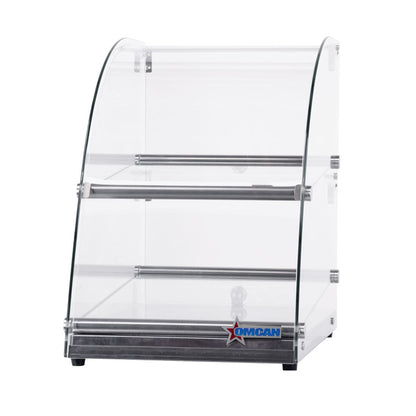 Omcan 44374 70L 14-inch Countertop Food Display Case with Curve Front Glass