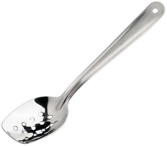 Winco SPS-P10 10" Slanted Plating Spoon, Perforated