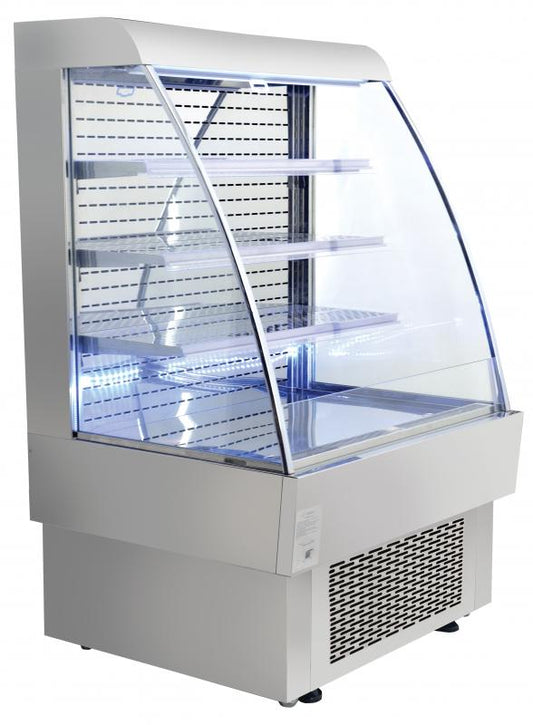Omcan 40004 380 L 39" Floor Open Refrigerated Display Showcase