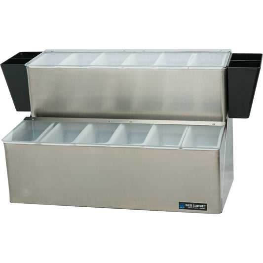 San Jamar B6766L 12 Pint Stainless Steel EZ-Chill Garnish Centers