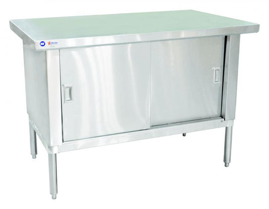 Omcan 24399 30" x 72" 430 Stainless Steel Knock-down Worktable - Overhang Edge