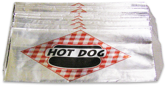 Winco 68002 Benchmark Foil Hot Dog Bags (1000 bags/case)