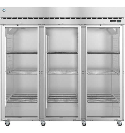 Hoshizaki R3A-FG Three Section Full Glass Door with Lock Upright Refrigerator