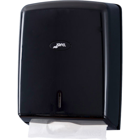 Carlisle T1600BK 600 Z-fold Black Plastic Jofel Valor Interfold Towel Dispenser