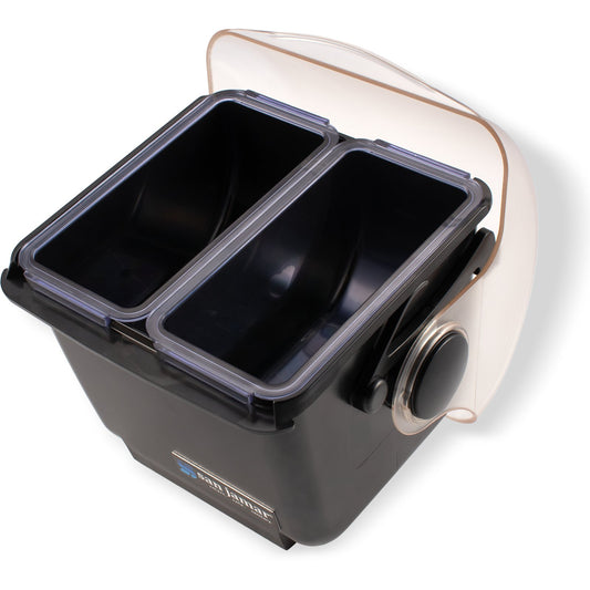 San Jamar BD2003 1 Qt Black 2-Compartment Mini Dome Condiment Bar