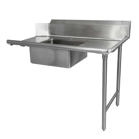 Thorinox TSDT-3072-RWM 30" x 72" Soiled Dish Table - Right - Stainless Steel Basket Included /2 Holes for Wall Mount Faucet