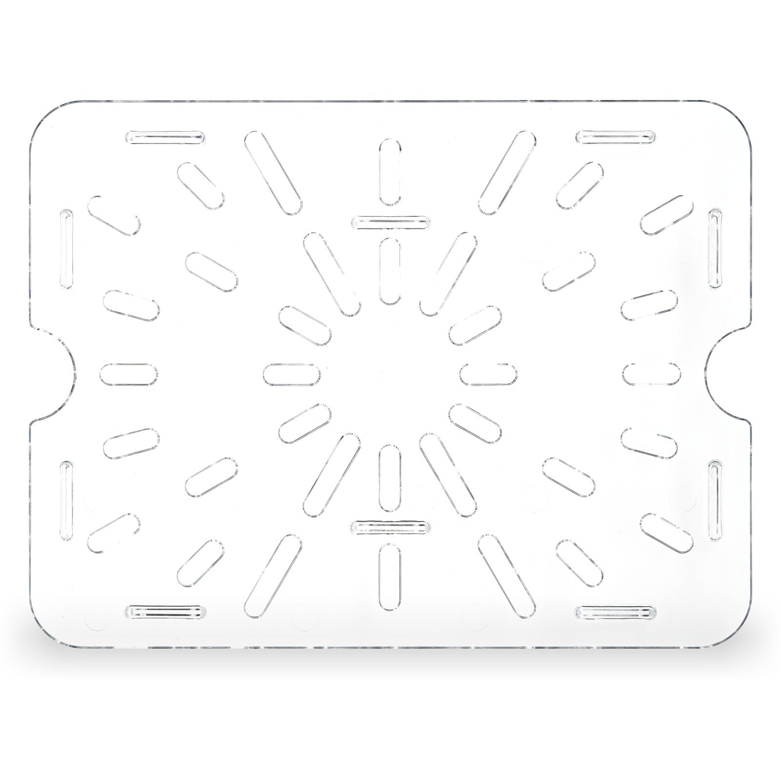 Carlisle 1023507 1/2 Size Clear Polycarbonate StorPlus Food Pan Drain Grate