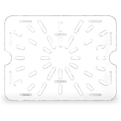 Carlisle 1023507 1/2 Size Clear Polycarbonate StorPlus Food Pan Drain Grate