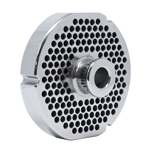 Omcan 39325 #52 Three Notches/Two Flat Sides Stainless Steel Machine Plate with Hub, 6.4mm (1/4")