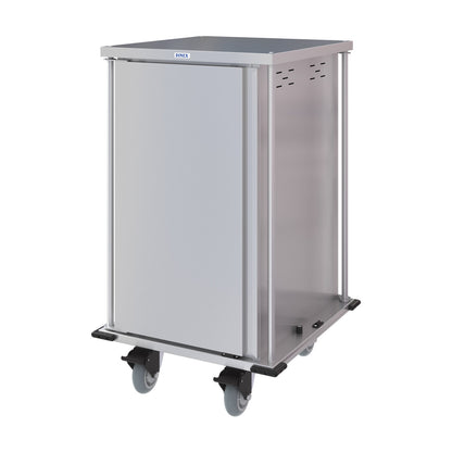 Dinex DXPTQC2T1DPT16 2 Trays Per Slide 16 Trays Single Door Stainless Steel Dinex Totally Quiet Compact Meal Delivery Cart
