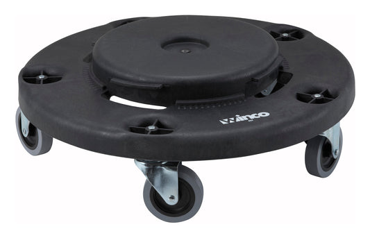 Winco DLR-18 18" Round Trash Can Dolly